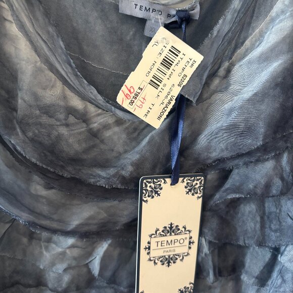 Tempo Paris Blue Ruffle Dress | XL | New with Tags - Picture 5 of 5